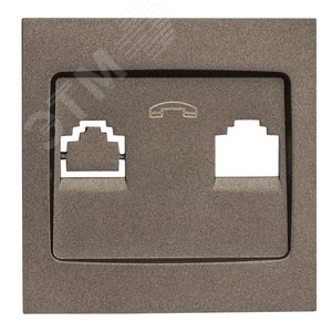 Валенсия лицевая панель розетки Phone 1-местная графит - фото 3