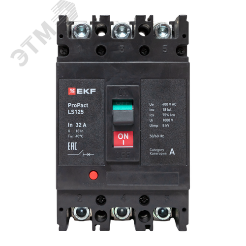 LS125 18кА 3P 32А ProPact EKF - фото 2
