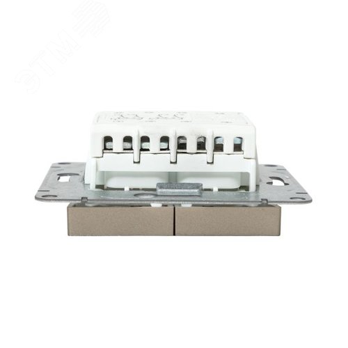 Механизм выключателя. двухклавишный. перекрёстный. шампань Эпика EKF - фото 6