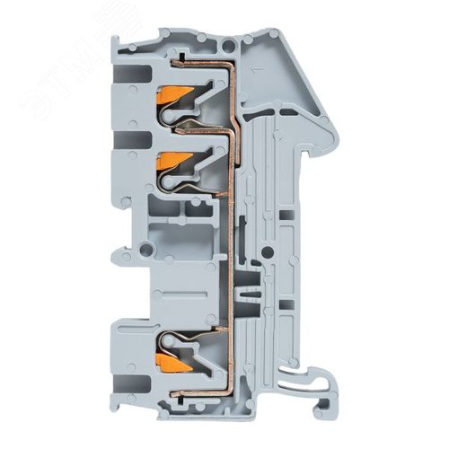 Клемма Push-in 2.5 мм2 3 вывода серая EKF - фото 6