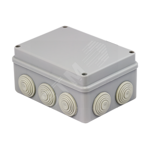 Коробка распаячная КМР-050-041 пылевлагозащитная 10 мембранных вводов уплотнительный шнур (150х110х70) PROxima