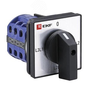 Изображение товара Переключатель кулачковый ПК-1-73 10А 3P для вольтметра линейное напряжение PROxima (шт)