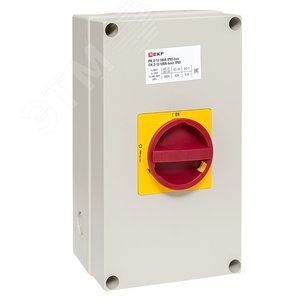 Изображение товара Переключатель кулачковый ПК-2-13 100А 3P ВКЛ-ВЫКЛ с блокировкой в боксе IP65 PROxima (шт)