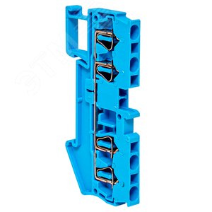 Клемма пружинная ST 2.5 мм2 4 вывода синяя EKF - фото 1