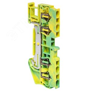 Клемма заземления пружинная ST 2.5 мм2 4 вывода EKF - фото 1