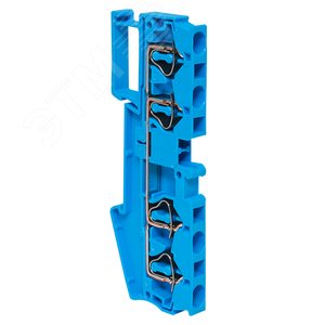 Изображение товара Клемма пружинная ST 4 мм2 4 вывода синяя EKF (шт)