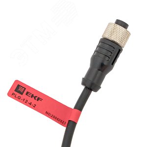 Кабель-разъем М12 4-PIN прямой PLG-12-4-2 - фото 2