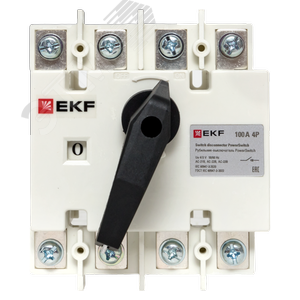 Рубильник-выключатель 100A 4P c рукояткой управления для прямой установки PowerSwitch - фото 2