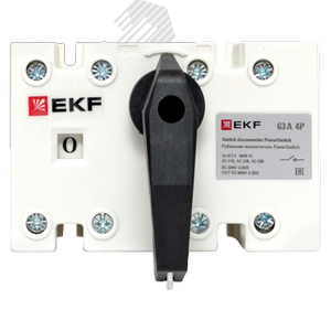 Рубильник-выключатель 63A 4P c рукояткой управления для прямой установки PowerSwitch - фото 2