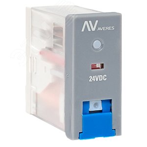 Реле промежуточное с кнопкой и мех. Индикацией RPAt 25/1 12A 24В DC AVERES - фото 1