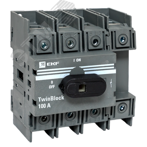 Изображение товара Рубильник 100A 4P c рукояткой управления для прямой установки TwinBlock (шт)