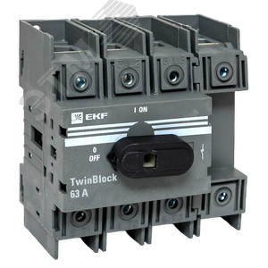 Рубильник 63A 4P c рукояткой управления для прямой установки TwinBlock - фото 1