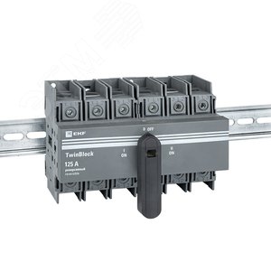 Рубильник 125A 3P реверсивный c рукояткой для прямой установки TwinBlock - фото 2