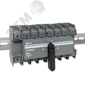 Рубильник 125A 4P реверсивный c рукояткой для прямой установки TwinBlock - фото 2