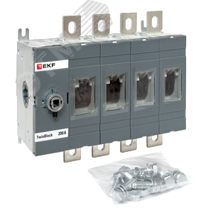 Рубильник 200A 4P без рукоятки управления TwinBlock - фото 2