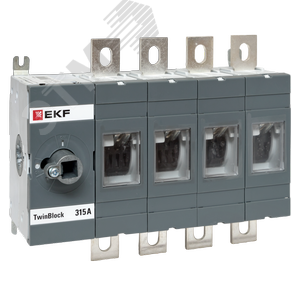 Изображение товара Рубильник 315A 4P без рукоятки управления TwinBlock EKF (шт)