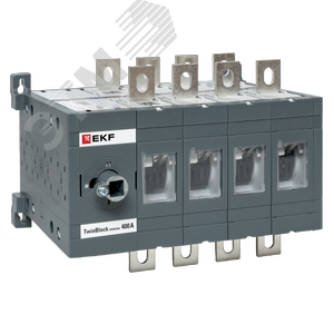 Рубильник 400A 4P реверсивный без рукоятки управления TwinBlock - фото 1