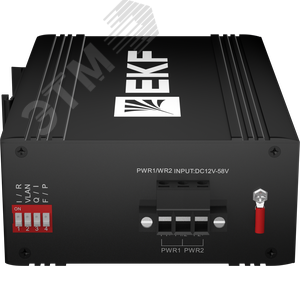 Коммутатор промышленный неуправляемый U-1GX/SFP-4GTP, 1 порт 1000Base-X SFP, 4 порта 10/100/1000Base-T(X) RJ45 c PoE, монтаж на динрейку TSX EKF - фото 4