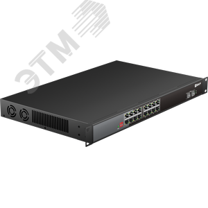 Коммутатор промышленный неуправляемый U-2GX/SFP-16GTP-R, 2 порта 1000Base-X SFP, 16 портов 10/100/1000Base-T(X) RJ45 c PoE, монтаж в 19'' стойку TSX EKF - фото 3