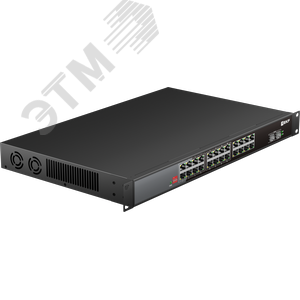 Коммутатор промышленный неуправляемый U-2GX/SFP-24GTP-R, 2 порта 1000Base-X SFP, 24 порта 10/100/1000Base-T(X) RJ45 c PoE, монтаж в 19'' стойку TSX EKF - фото 3