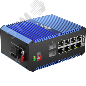 Коммутатор промышленный неуправляемый U-2GX/SFP-8GTP, 2 порта 1000Base-X SFP, 8 портов 10/100/1000Base-T(X) RJ45 c PoE, монтаж на динрейку TSX EKF - фото 2