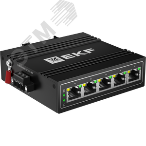 Коммутатор промышленный неуправляемый U-5T, 5 портов 10/100Base-T(X) RJ45, монтаж на динрейку TSX EKF - фото 2