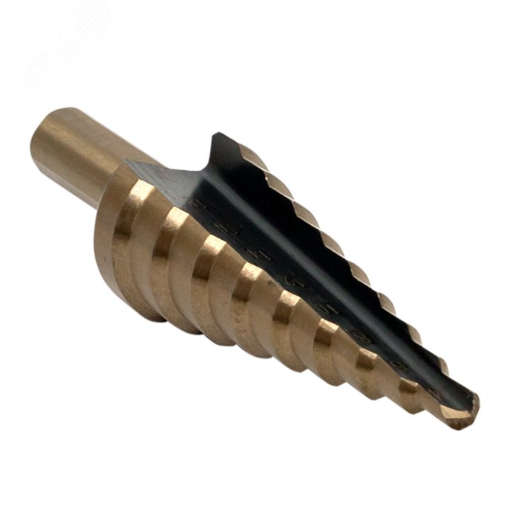 Изображение товара Ступенчатое сверло HSS EKF 4-20 мм с трехгранным хвостовиком