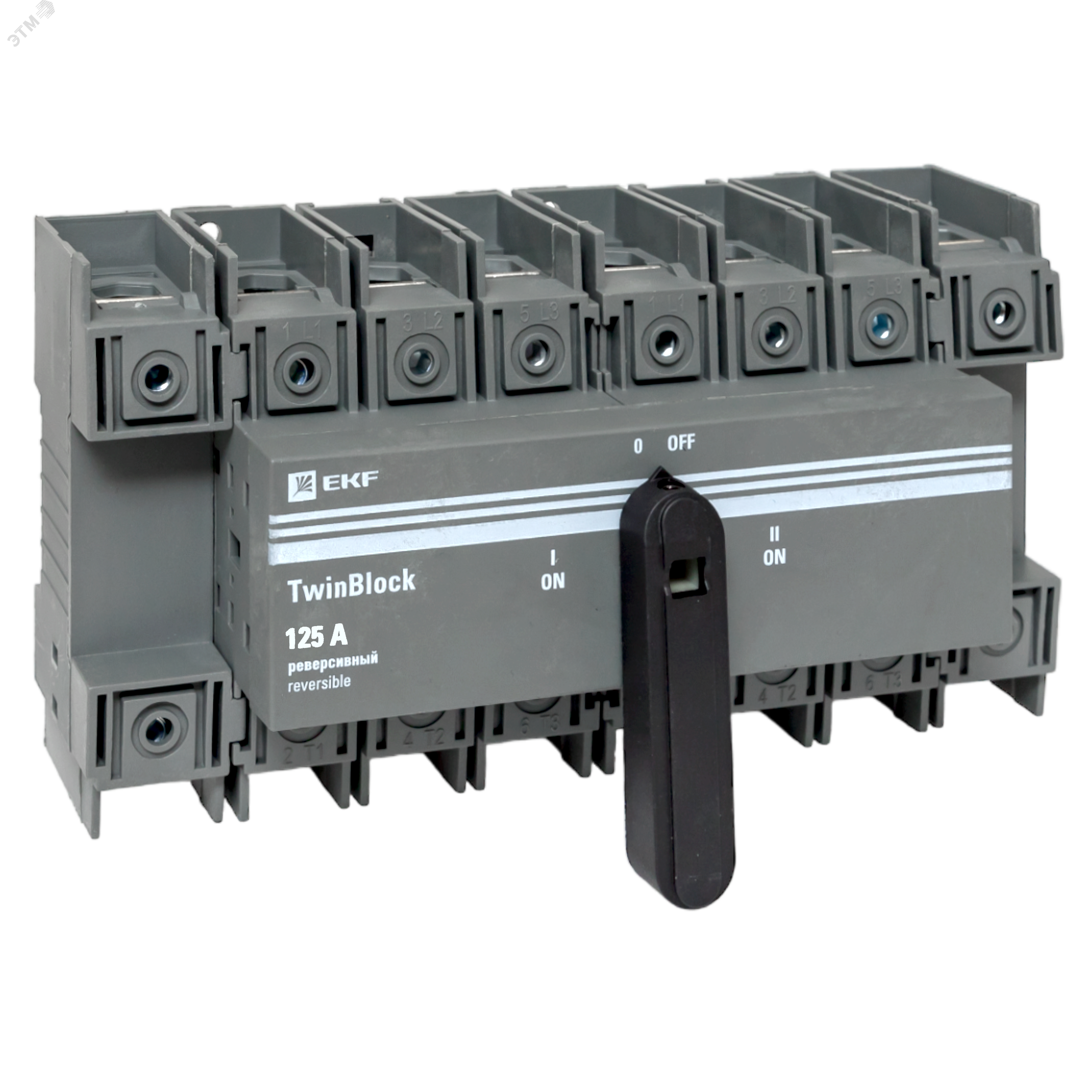 Изображение товара Рубильник EKF 125A 4P реверсивный для прямой установки TwinBlock