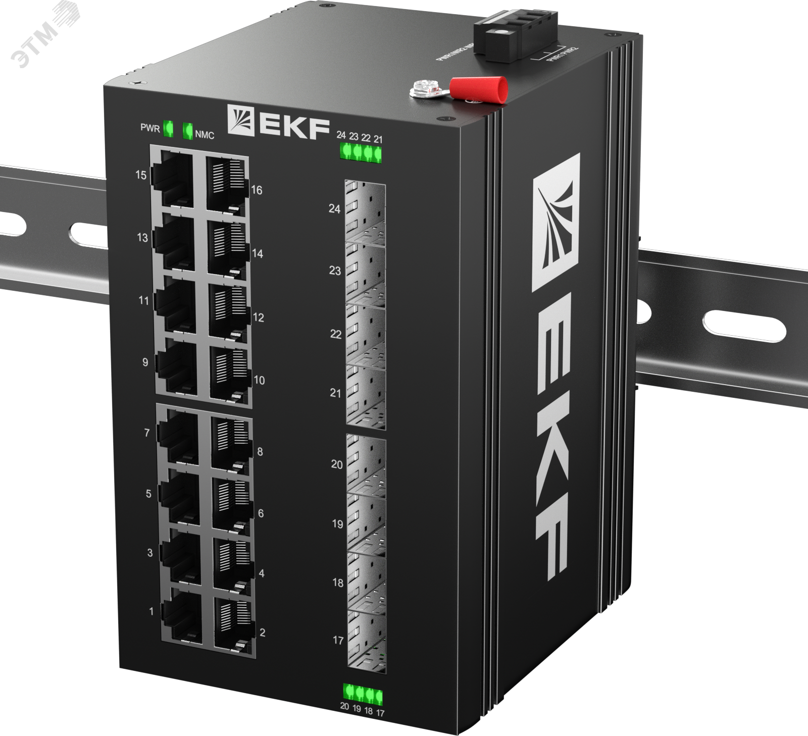 Изображение товара Коммутатор промышленный неуправляемый EKF U-8GX/SFP-16GT