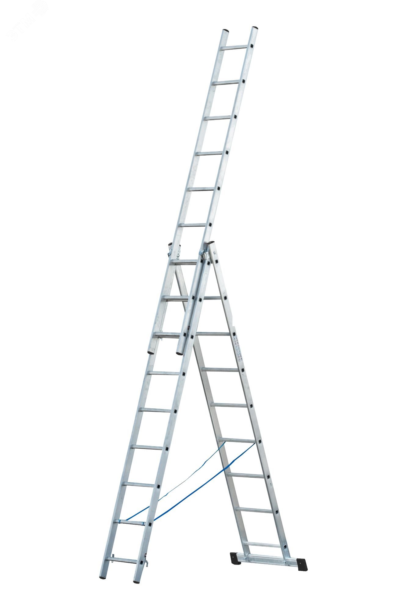 Изображение товара Лестница трехсекционная алюминиевая, 3 секции по 9 ступеней (шт)
