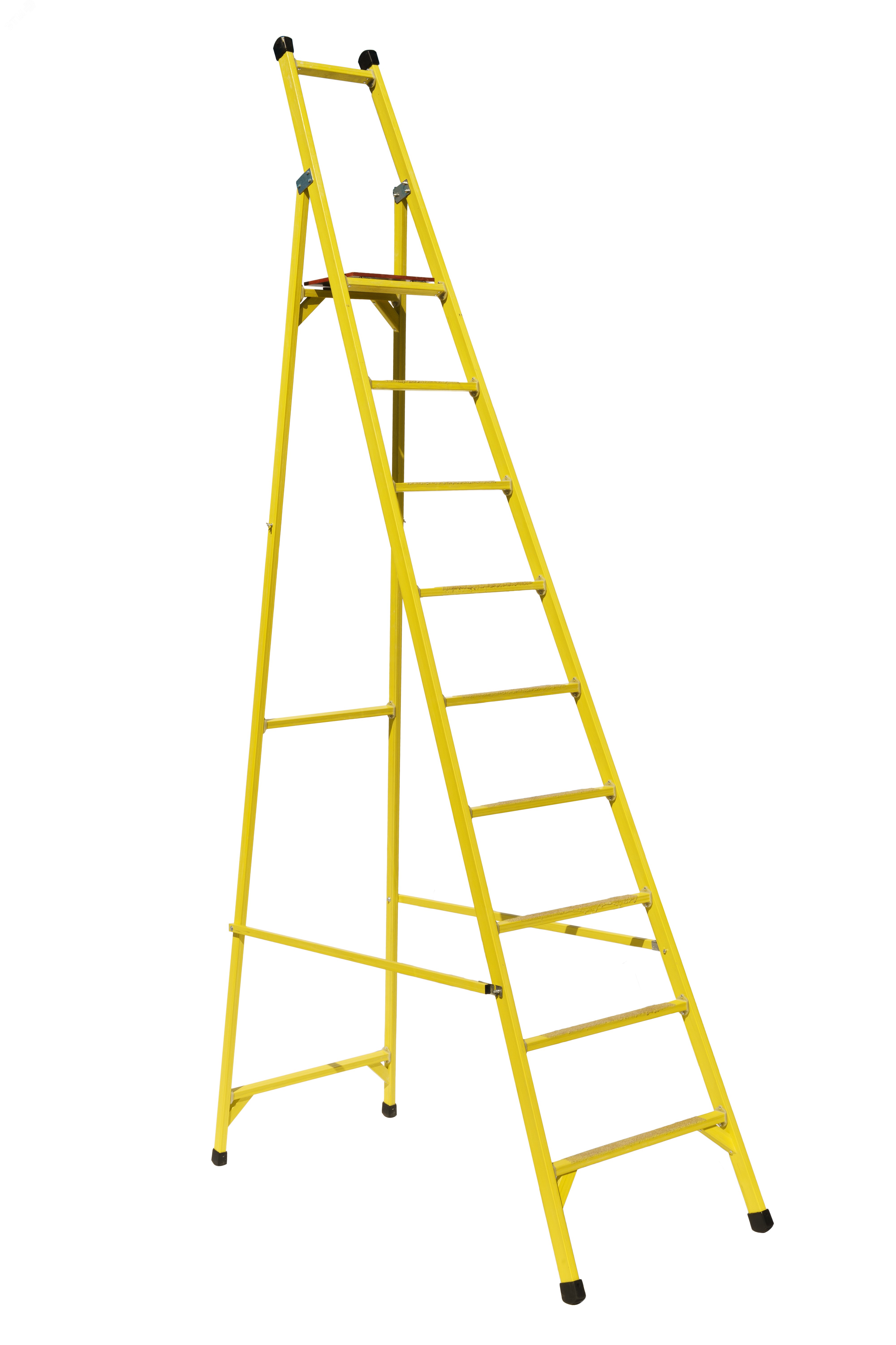 Изображение товара Стремянка диэлектрическая стеклопластиковая с симметричной опорой (шт)