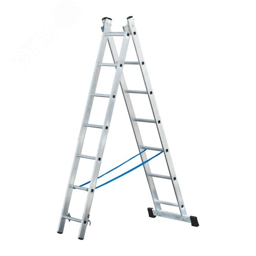 Изображение товара Лестница двухсекционная алюминиевая, 2 секции по 7 ступеней (шт)