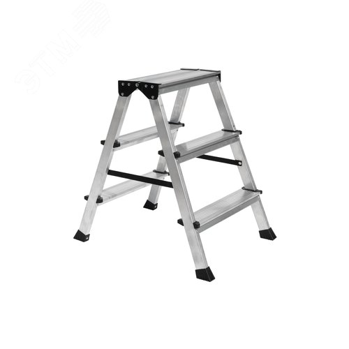 Изображение товара Стремянка алюминиевая двухсторонняя 3 ступени (шт)