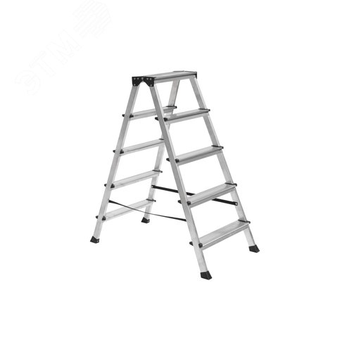 Изображение товара Стремянка алюминиевая двухсторонняя 5 ступеней (шт)