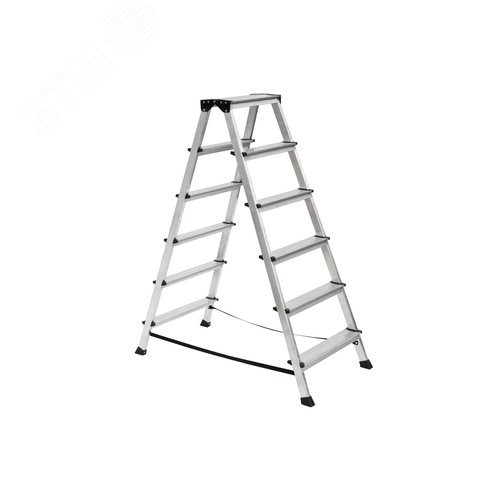 Изображение товара Стремянка алюминиевая двухсторонняя 6 ступеней (шт)