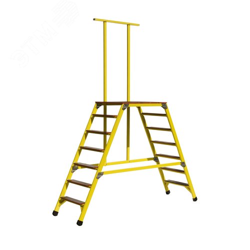 Изображение товара Стремянка-подмость стеклопластиковая с симметричной опорой с поручнем (шт)