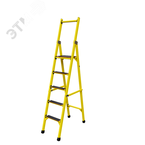 Изображение товара Стремянка диэлектрическая стеклопластиковая с симметричной опорой ''телеком'' с широкими ступенями (шт)