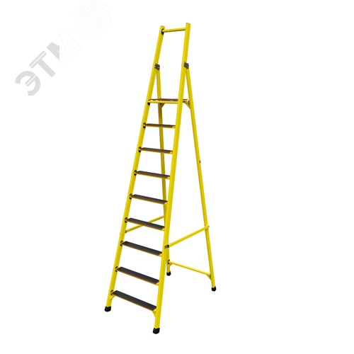 Изображение товара Стремянка диэлектрическая стеклопластиковая с симметричной опорой ''телеком'' с широкими ступенями (шт)