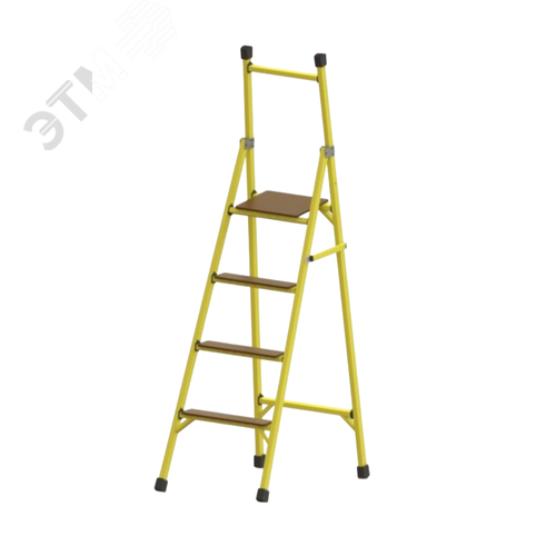 Изображение товара Стремянка диэлектрическая стеклопластиковая с вертикальной опорой с широкими ступенями (шт)