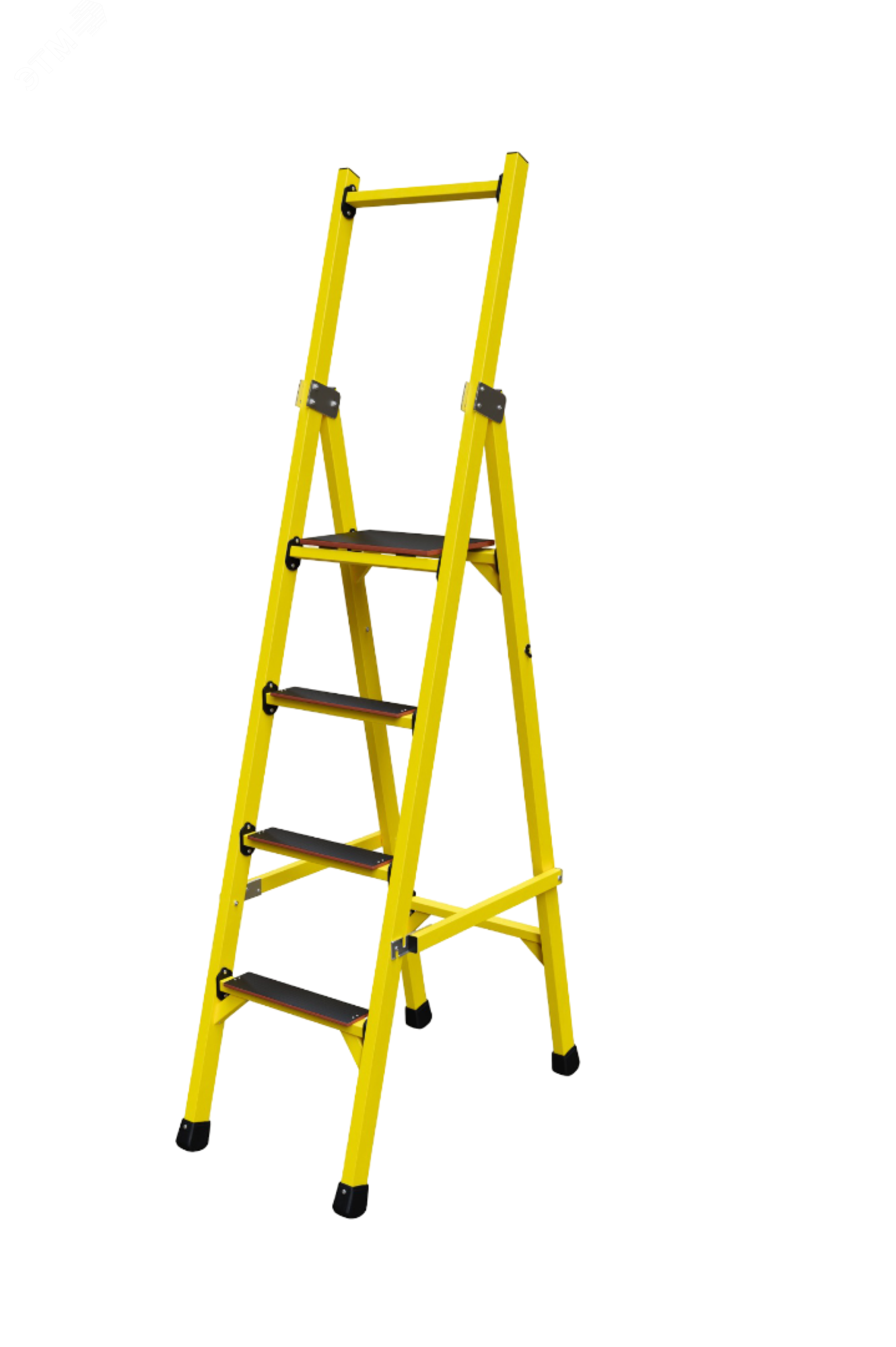 Изображение товара Стремянка диэлектрическая стеклопластиковая с симметричной опорой Телеком 4 ступени