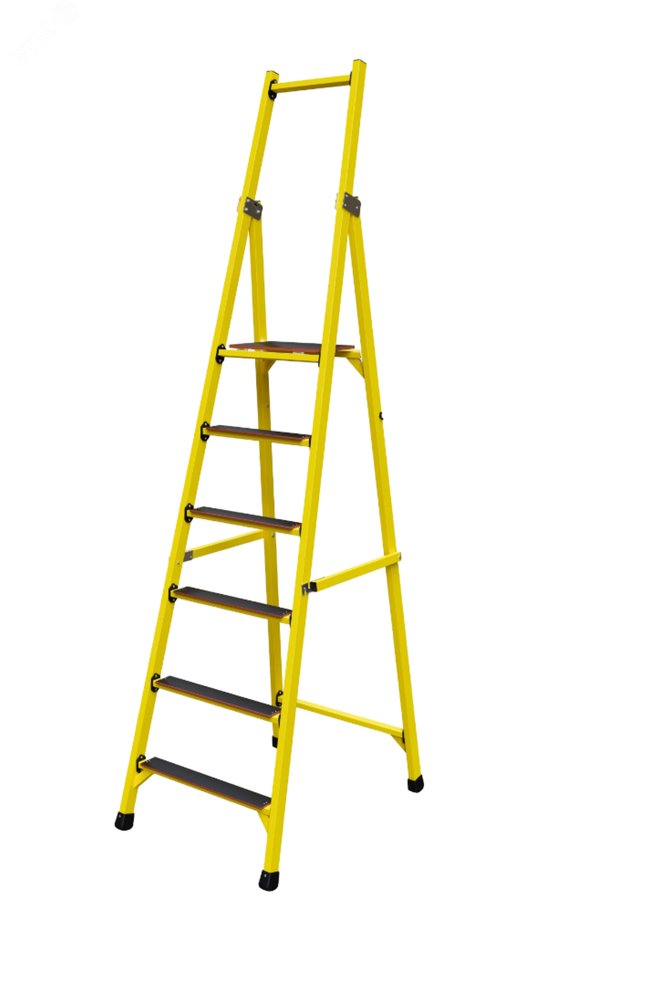 Изображение товара Стремянка диэлектрическая стеклопластиковая телеком с широкими ступенями