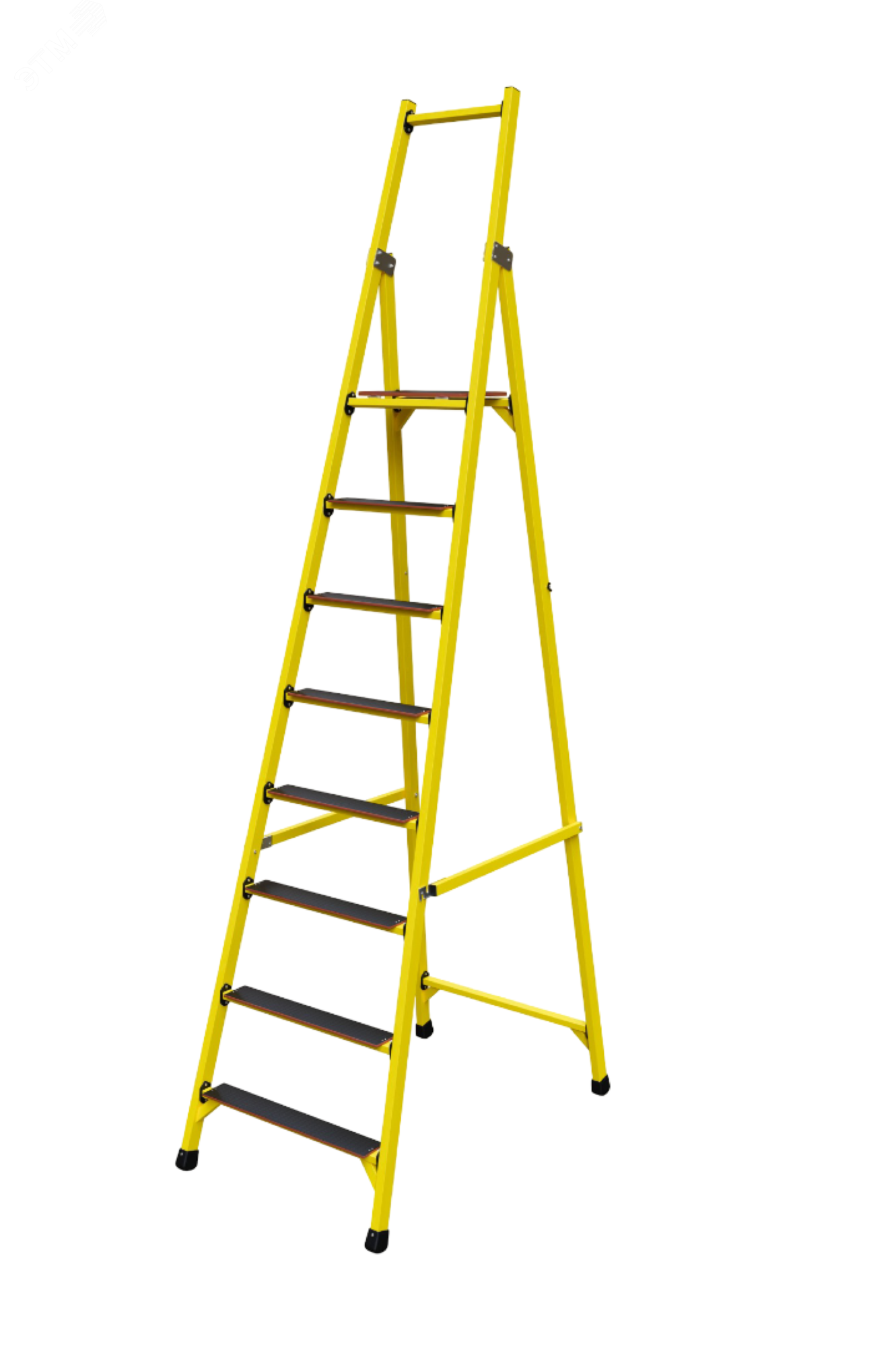 Изображение товара Стремянка диэлектрическая стеклопластиковая с симметричной опорой ''телеком'' с широкими ступенями (шт)