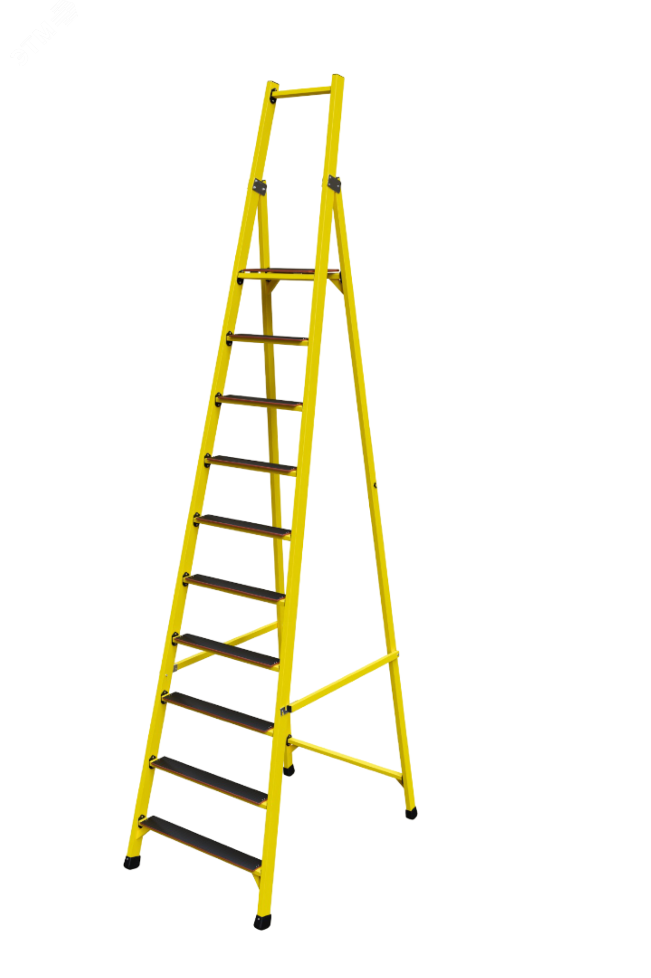 Изображение товара Стремянка диэлектрическая стеклопластиковая с симметричной опорой ''телеком'' с широкими ступенями (шт)