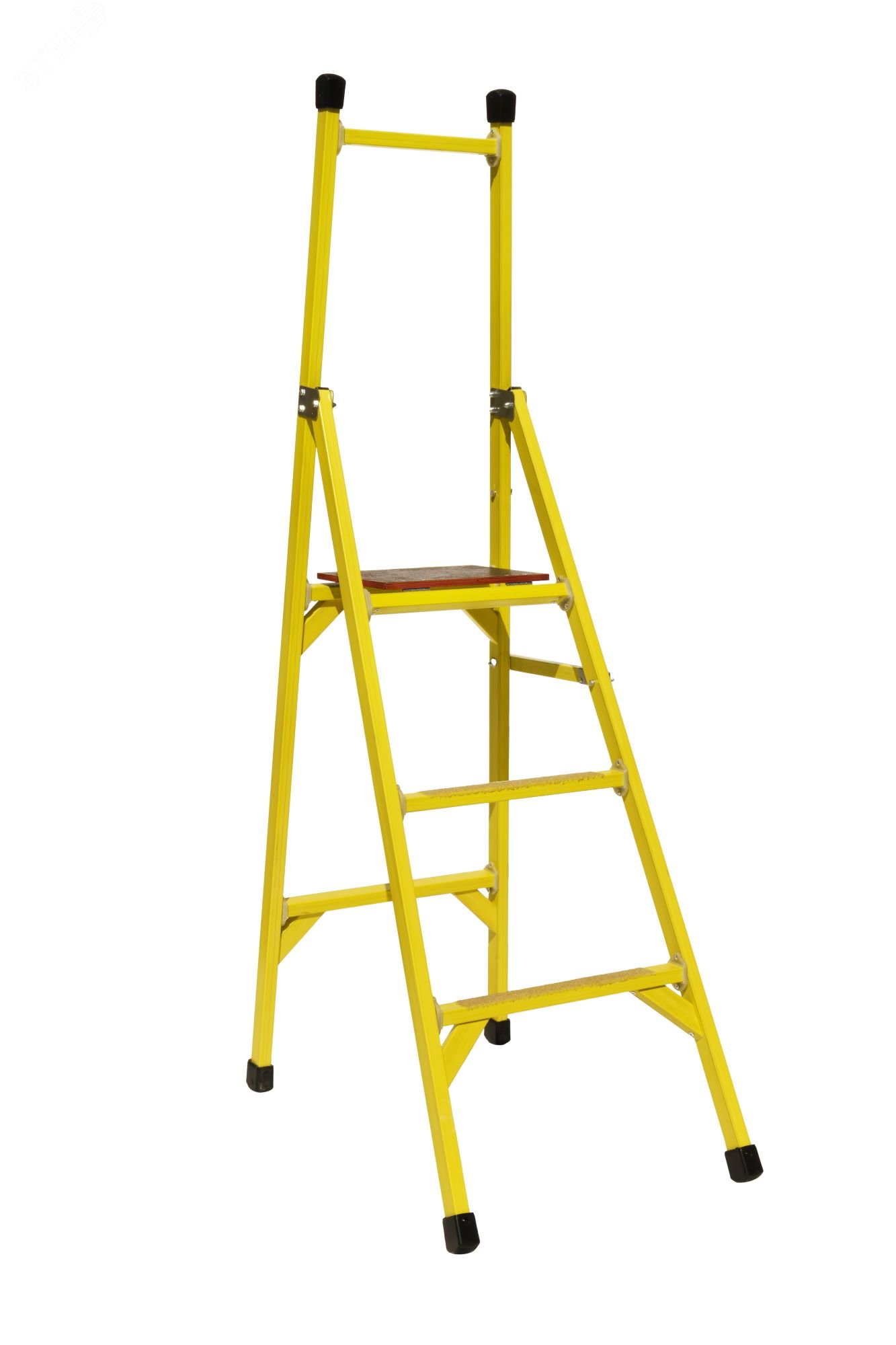 Изображение товара Стремянка диэлектрическая стеклопластиковая с вертикальной опорой 3 м Луч