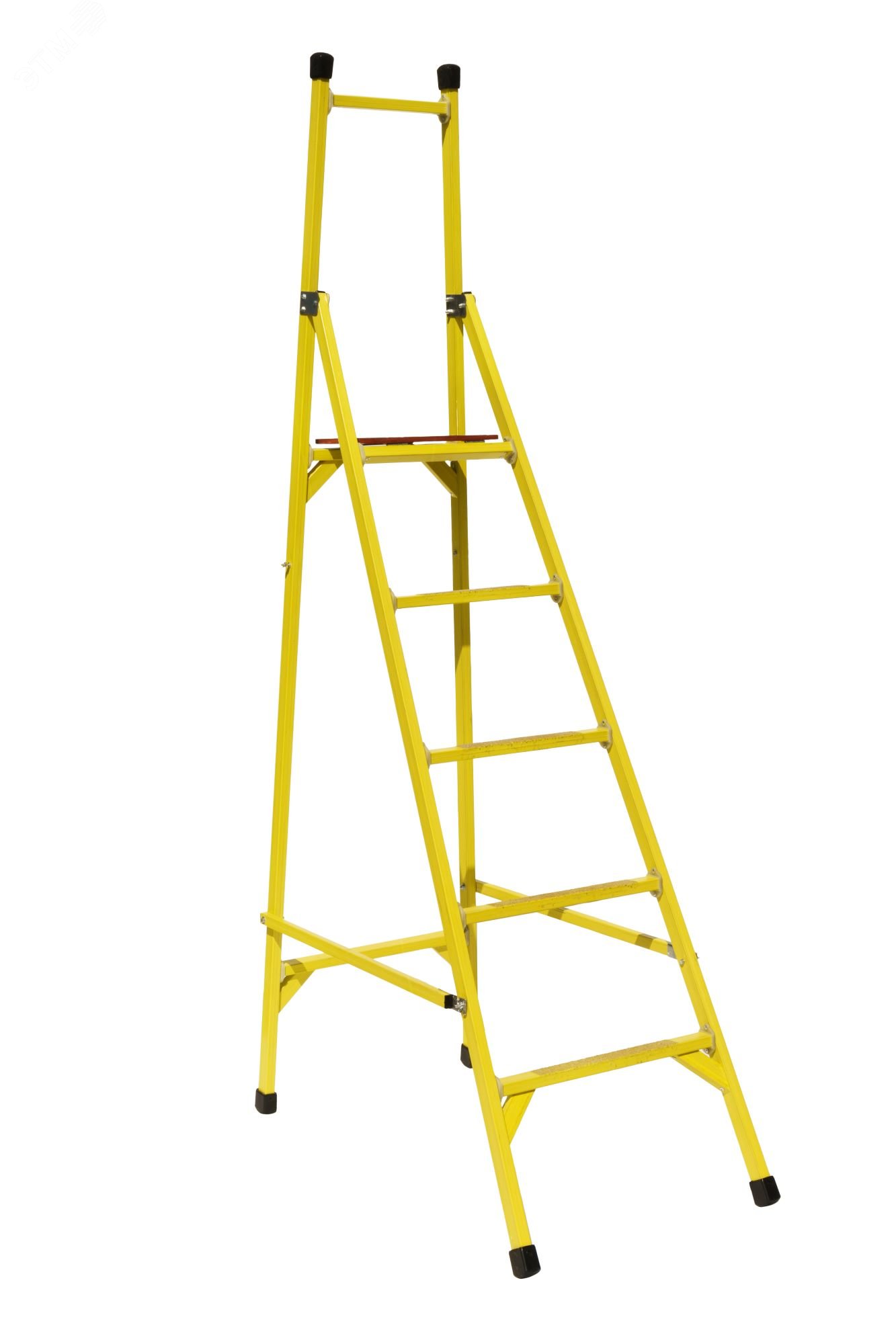 Изображение товара Стремянка диэлектрическая стеклопластиковая с вертикальной опорой ЛУЧ