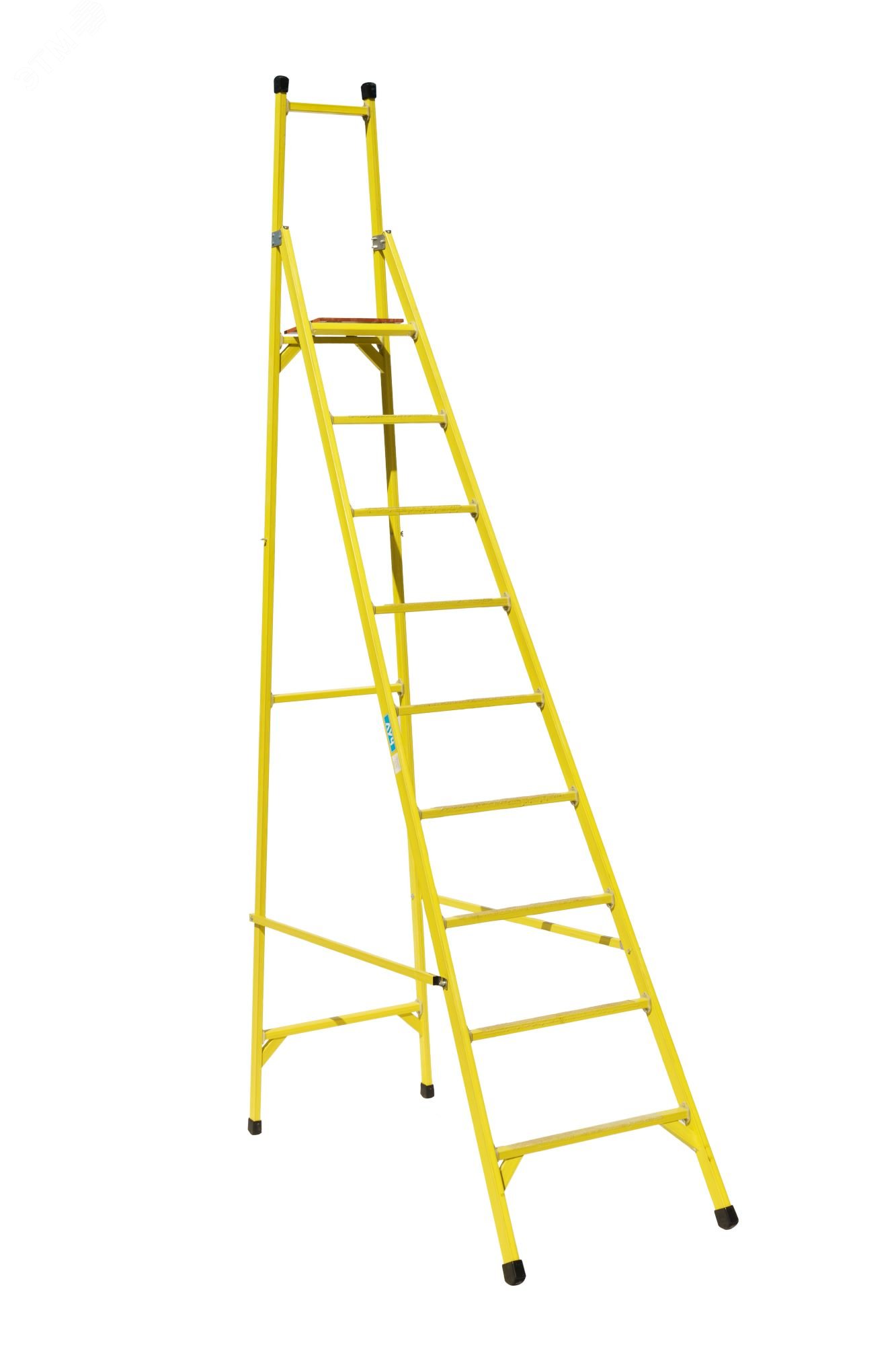 Изображение товара Стремянка диэлектрическая стеклопластиковая с вертикальной опорой Луч