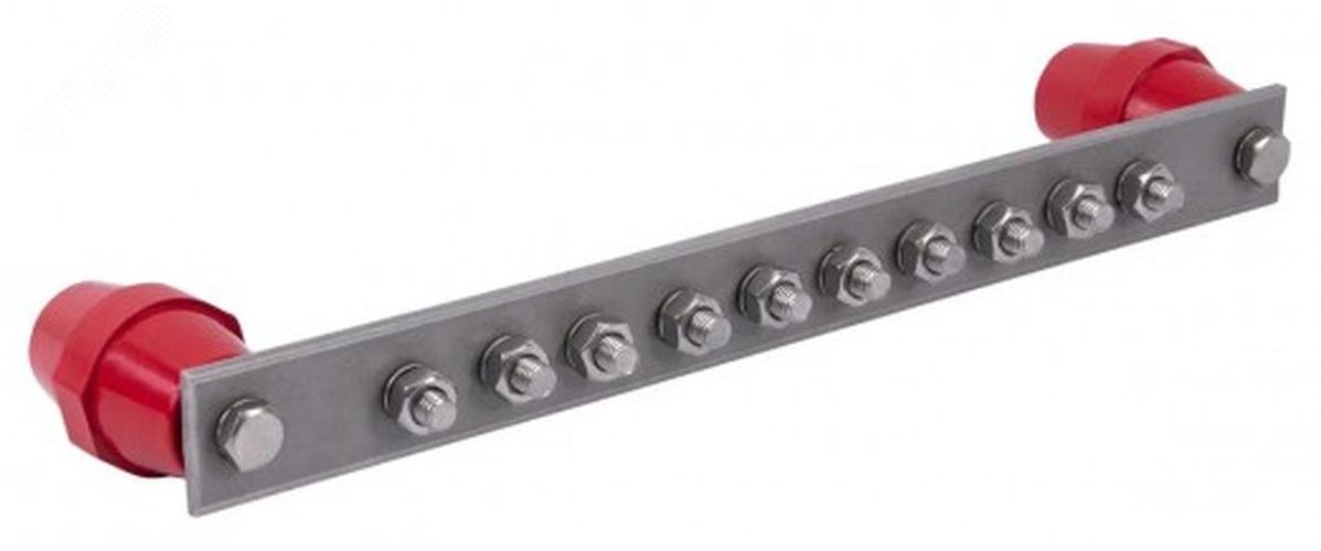 Изображение товара Шина уравнивания потенциалов 10xM10 5х40 мм нержавеющая сталь V2A