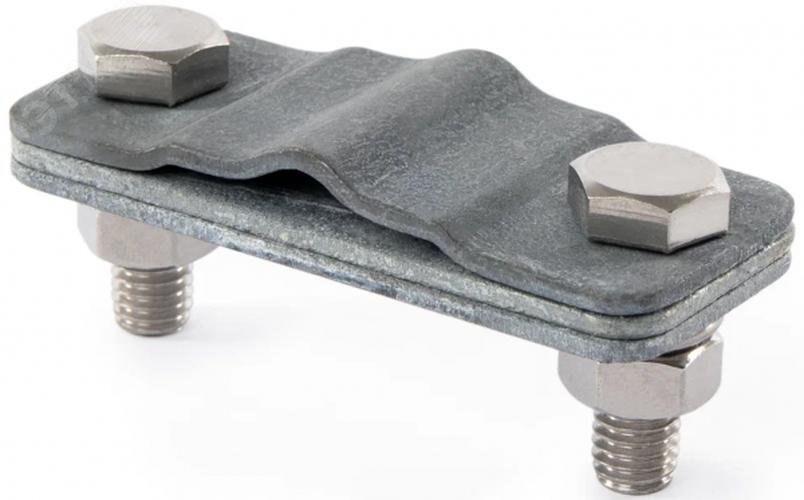 Изображение товара Соединитель продольный проволоки D 8-10 мм и полосы 30-40 мм, сталь горячеоцинкованная (шт)