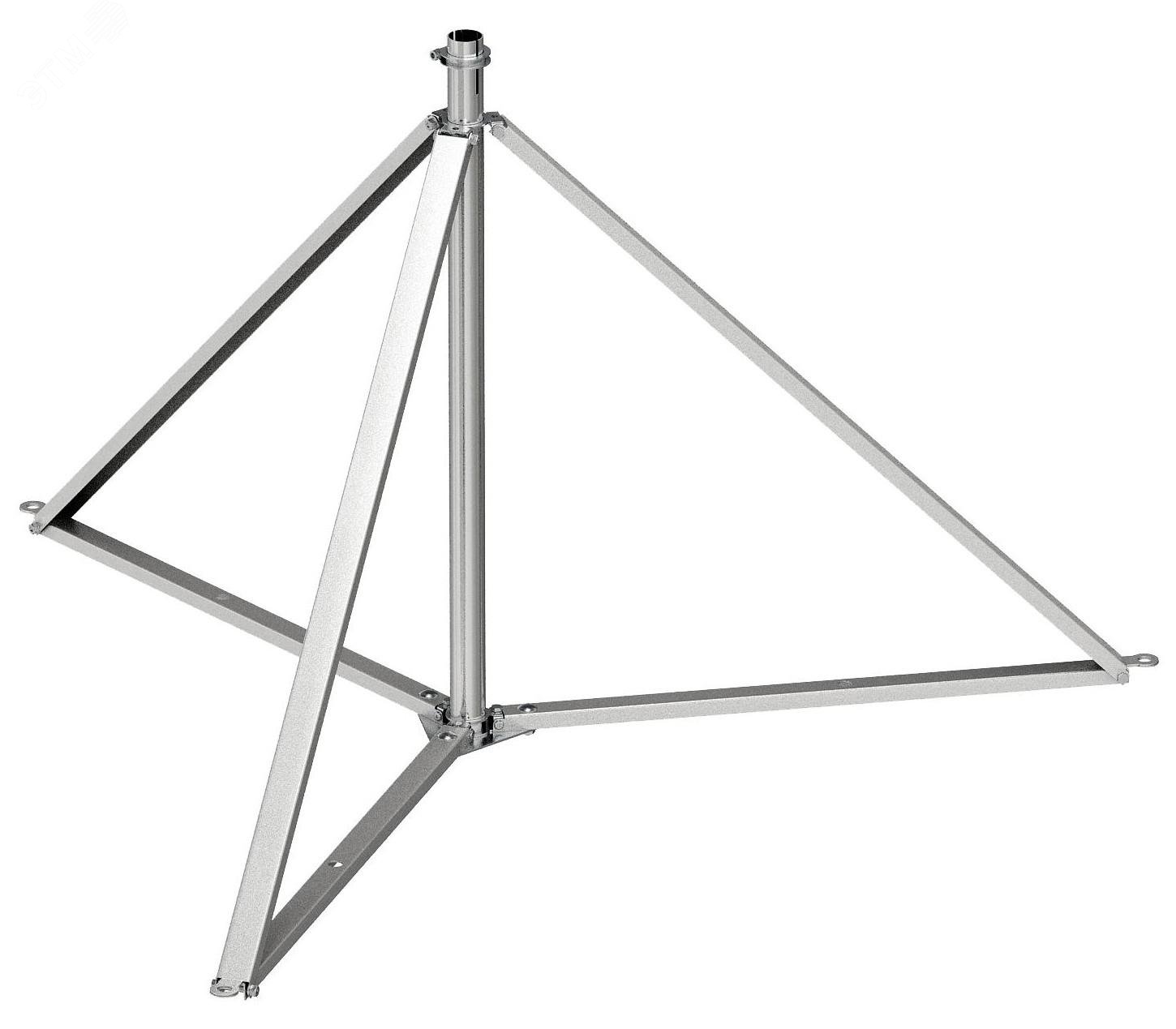 Изображение товара Треножный штатив для молниеприемных мачт из нержавеющей стали 210 мм