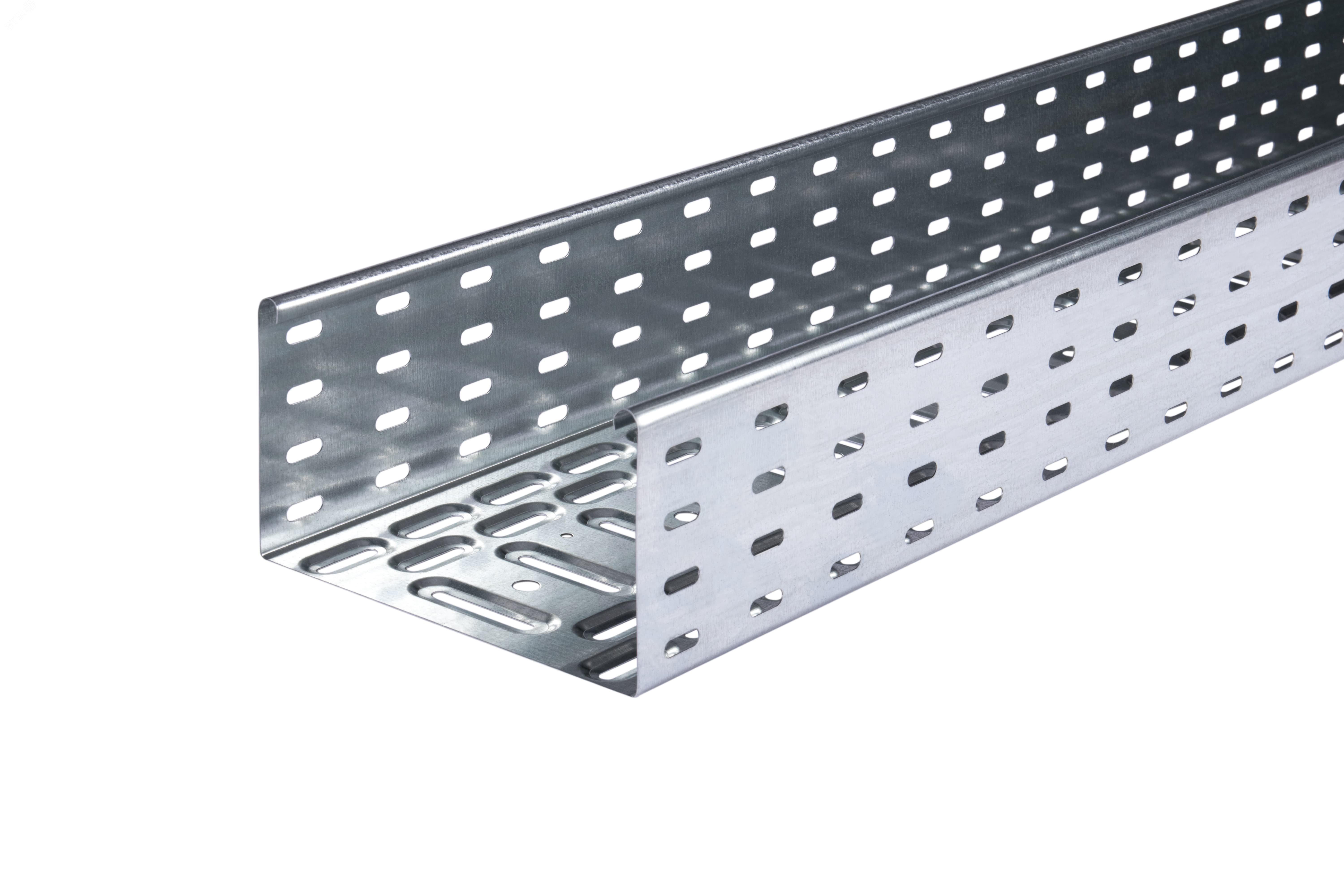 Изображение товара Лоток листовой кабельный LKS 120 FT RU, 110х200х3000 мм, перфорированный, сталь, горячее оцинковани